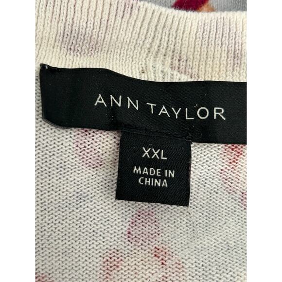 Ann Taylor Sweater XXL Leopard Print V-Neck Long Sleeve Button Front Cardigan - Picture 3 of 8